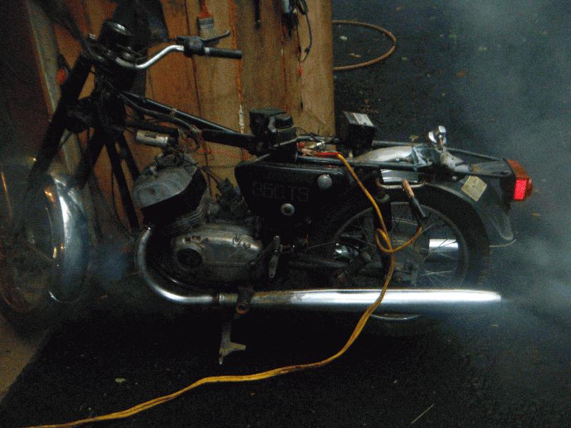 Its running! Jumped electrical with 6volt tractor battery.