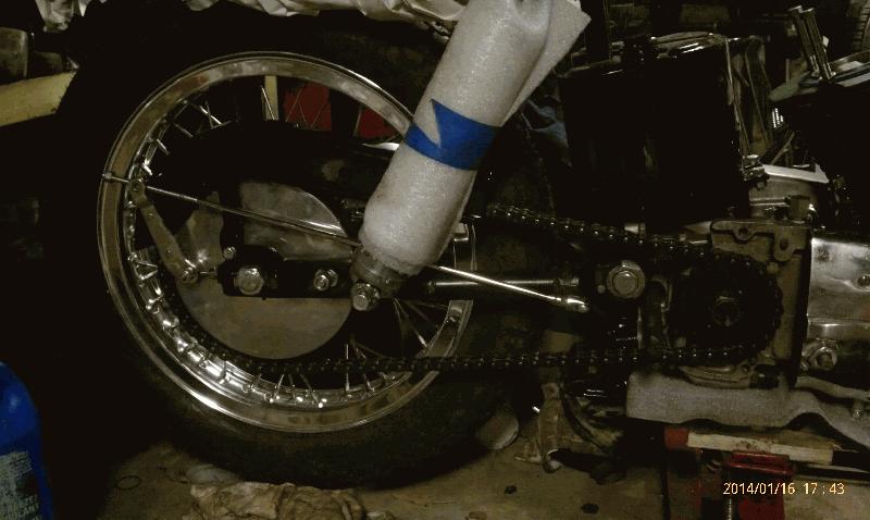 chain and guard on.