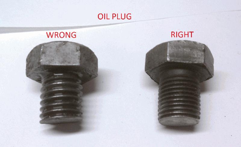 One of the old drain plugs was the wrong thread, the other plug was stripped out.