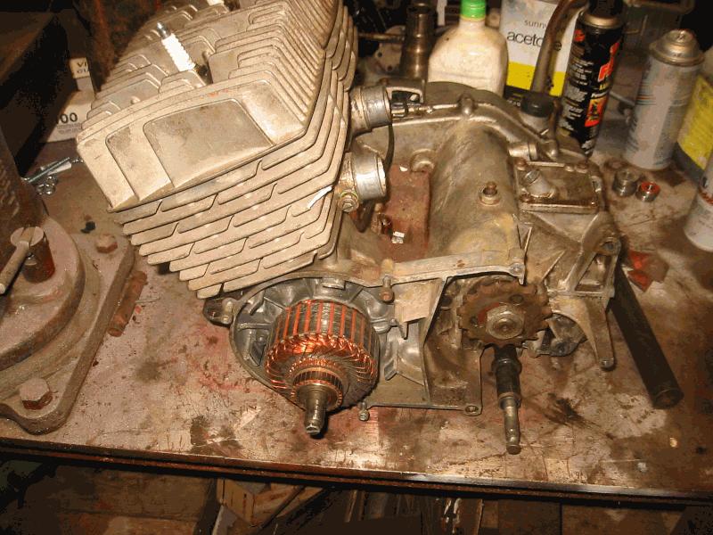 On the bench, ready to take apart.