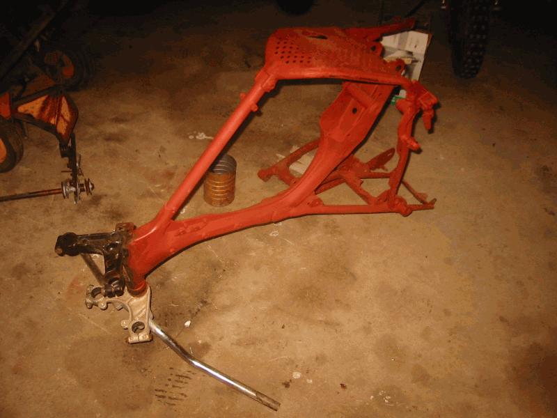 Frame Cleaned and Primed, ready for paint.