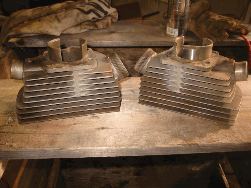 Cylinders sandblasted