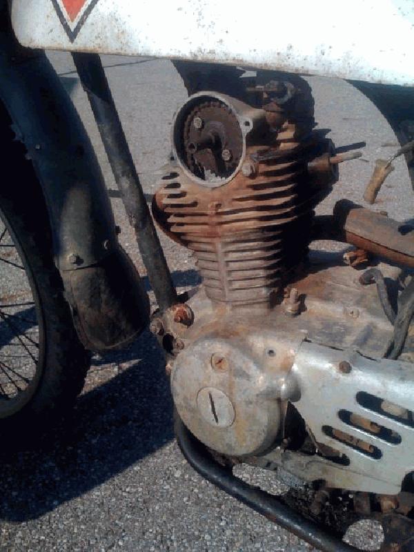Engine had jumped timing, but seems to be all there, points covers came with it.