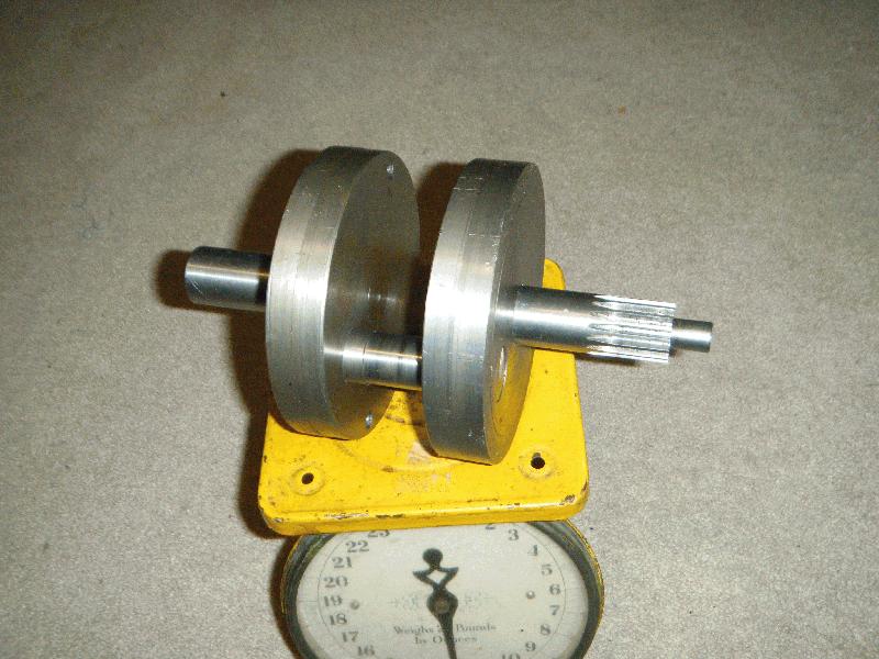 Putting the crank together... 12 lbs.. Heavy.