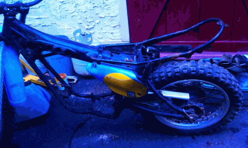 Just the frame, some old fenders and wheels.