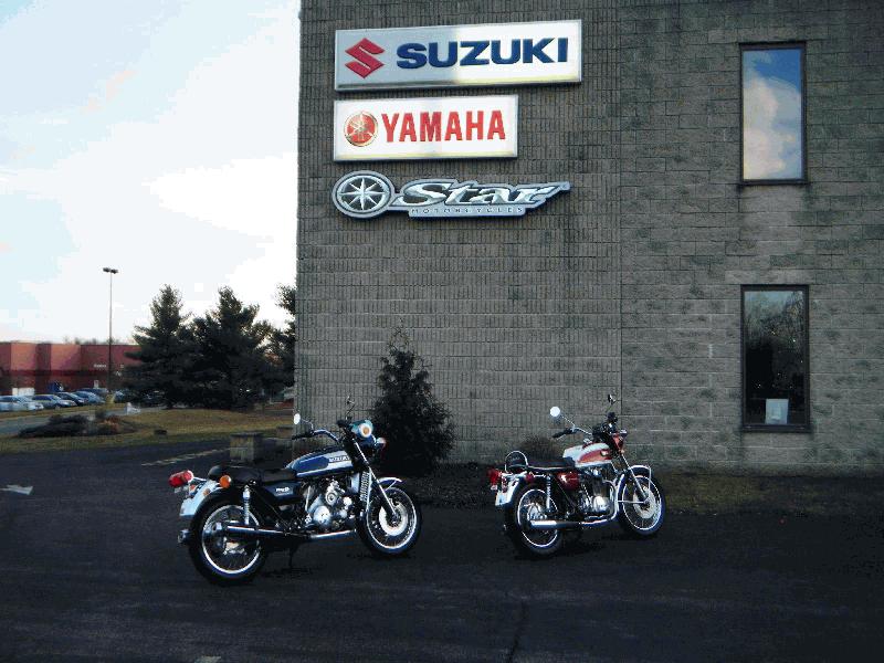 In front of showroom.