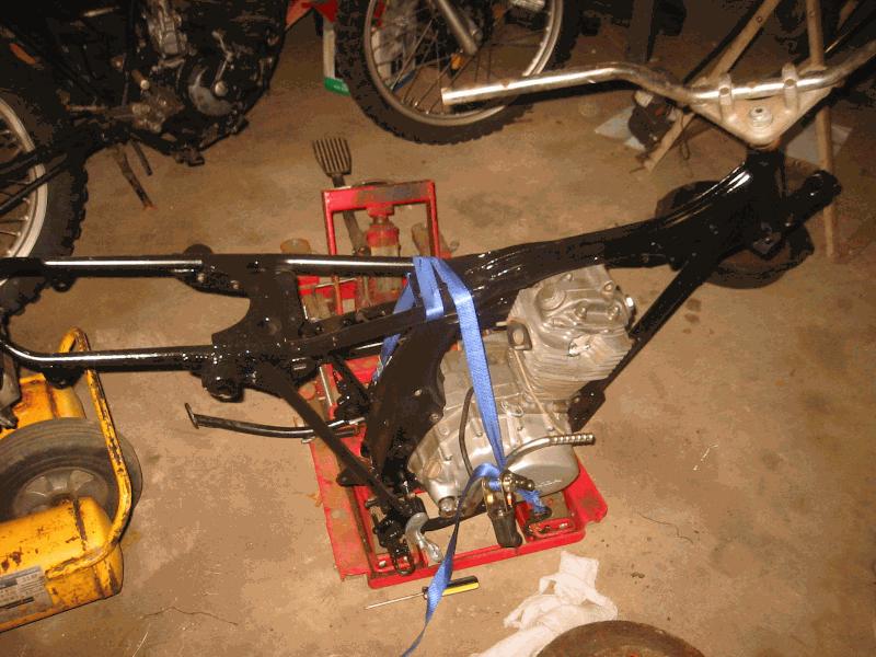 Frame painted, starting to re-assemble.