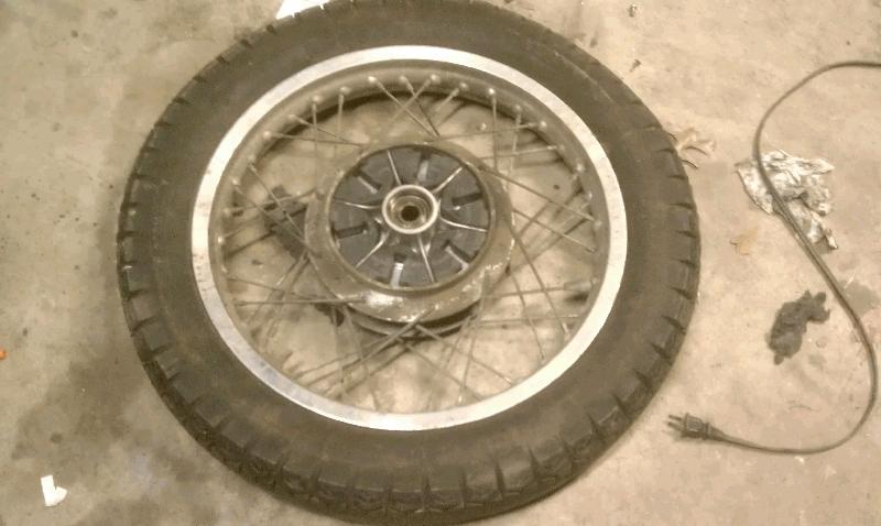 Tire off of another RE5, spokes were better but needed a lot of cleanup.