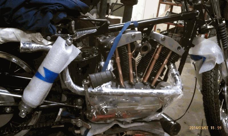 All copper push rod tubes on.