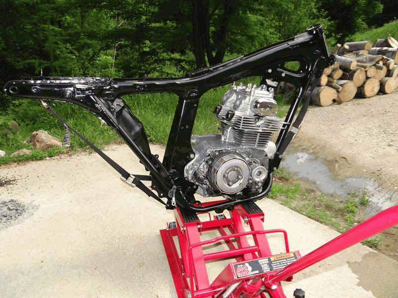 June 18 - Engine is mounted