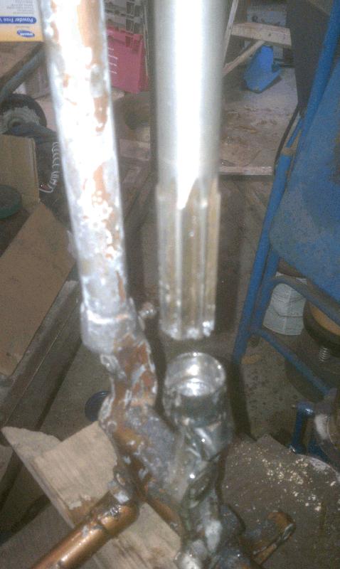 Modified ream extension and reamed out bottom mount.