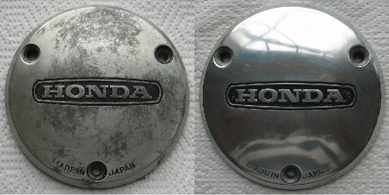 April 16 - Alternator cover, before/after polishing