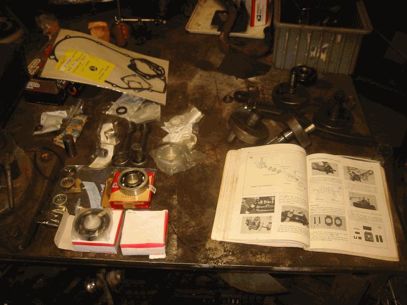 All the new parts ready to go back in.