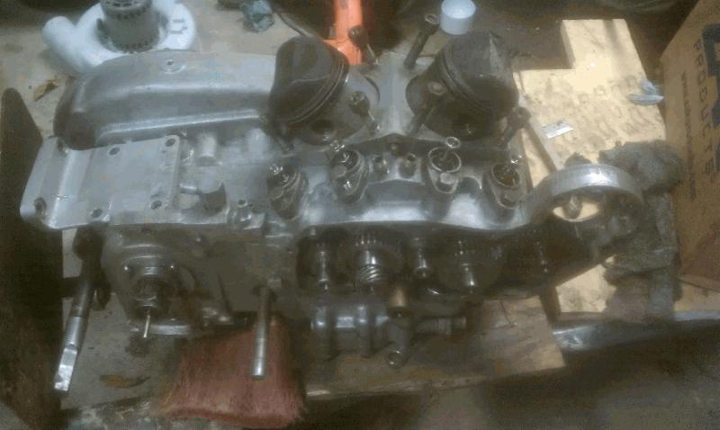 Top of engine cleaned.