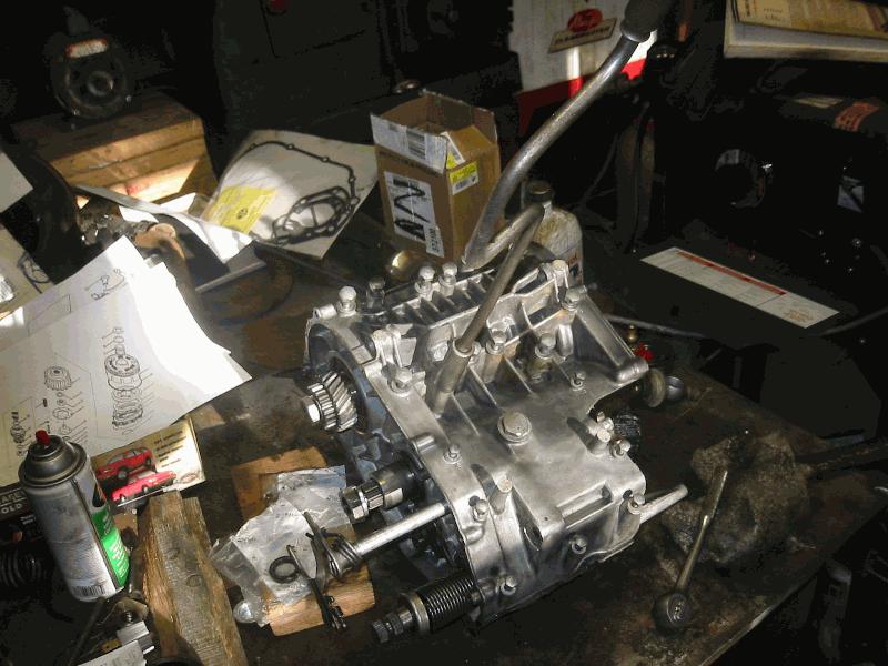 Crankshaft, Transmission and Kickstart aligned properly after three attempts! Let the assemble continue!