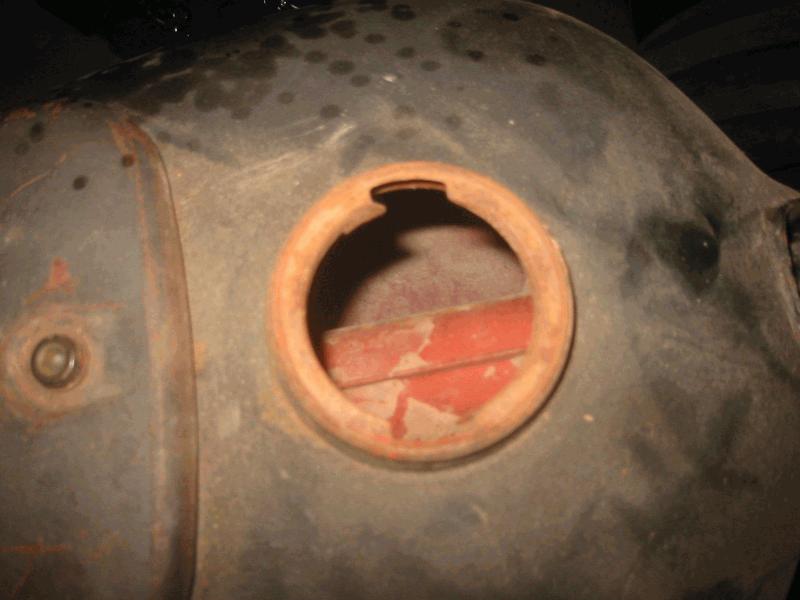 Inside of tank is rusty, will require a new coating.